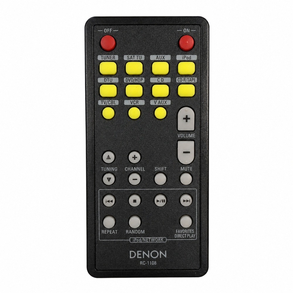 Genuine Denon Remote Control RC-1108 Black Audio Video Controller Replacement